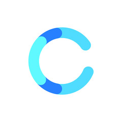 Letter C Logo Design Template. Colorful letter c icon