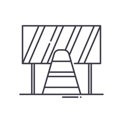 Traffice cone icon, linear isolated illustration, thin line vector, web design sign, outline concept symbol with editable stroke on white background.