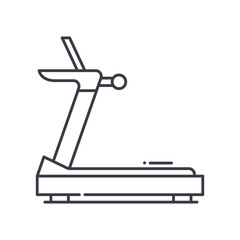 Track icon, linear isolated illustration, thin line vector, web design sign, outline concept symbol with editable stroke on white background.