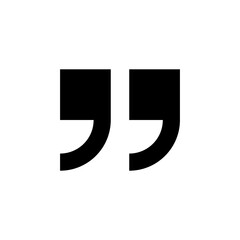 Quote icon vector. Quotation mark symbol