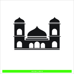 Icon vector graphic of mosque, good for illustration template