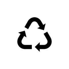 Recycle icon vector. Recycling vector icon