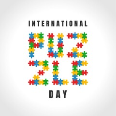 International Puzzle Day Vector Illustration. Suitable for greeting card poster and banner