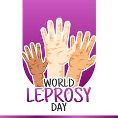 Obraz premium World Leprosy Day Vector Illustration. Suitable for greeting card poster and banner