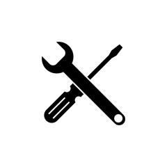 Repair tools icon vector. tool icon vector. setting icon vector. Wrench and screwdriver. support, Service