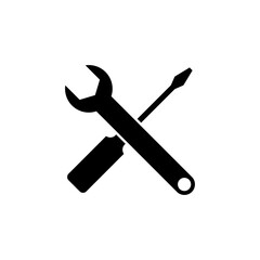 Repair tools icon vector. tool icon vector. setting icon vector. Wrench and screwdriver. support, Service