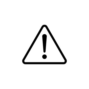 Exclamation danger sign. attention sign icon. Hazard warning attention sign