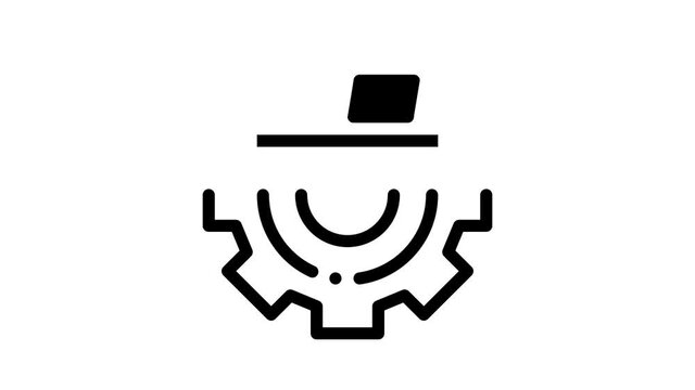 It Manager Developer Icon Animation It Manager Badge And Binary Code, Web Site Development And Programming