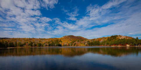 autumn landscape with lake