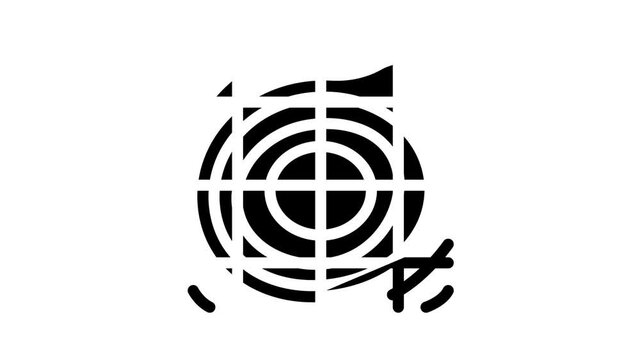 Topography Research Icon Animation Topography Equipment And Device, Compass And Calculator, Satellite And Phone, Drone