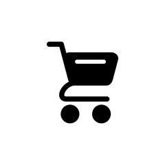 Shopping icon vector. Shopping cart icon. Trolley icon vector