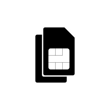Sim card icon vector. dual sim card icon vector