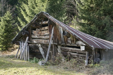 Alte Bergh&uuml;tte in den Allg&auml;uer Alpen 