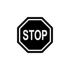 Stop icon vector. stop road sign. hand stop icon vector