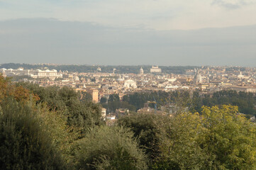 Naklejka premium Naples, Roman Empire, city, panorama, landscape, view, panoramic, sky, city, cityscape, architecture, sea, travel, summer, blue, building, skyline, europe, hill, urban, mountain, old, green, nature , 