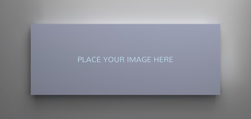 Mockup of a landscape-oriented magazine or catalogue. Blank sheet of paper. Element for advertising and promotional message. 3d vector illustration for your design.