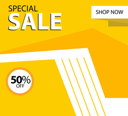Special Sale up to 50% off Shop Now Label Tag Vector Template Design Illustration