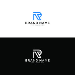 Outstanding professional elegant trendy awesome artistic black and white color TR RT initial based Alphabet icon logo.