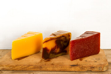 servings with a variety of quince candies and vanilla and chocolate whipped cream. Argentine gastronomy