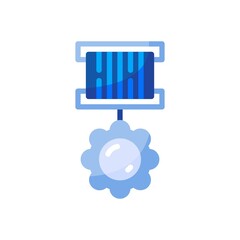 medal icon in flat style isolated on white background. EPS 10