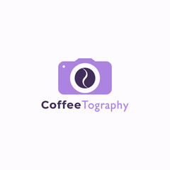 coffeetography logo, a logo with camera and coffee