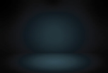 Black empty room studio gradient used for background and display your products- Vector	