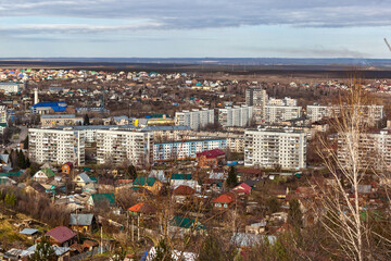 panoramic view of the small town