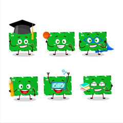 School student of elf envelopes cartoon character with various expressions