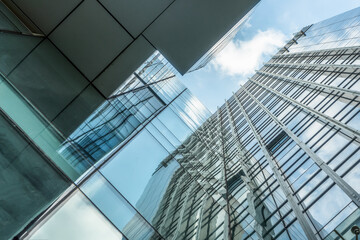 Fototapeta na wymiar glass architecture of modern building in tokyo.