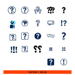 Icon vector graphic of question mark set, good for template pack