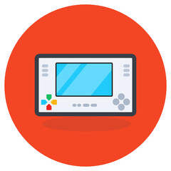 
Video game vector style, handheld game 
