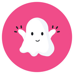 
Boo game in flat rounded style vector
