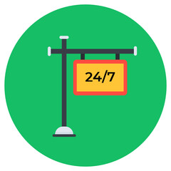 
24/7 service icon in trendy flat style, 24hr support

24/7 service icon in trendy flat style, 24hr support
