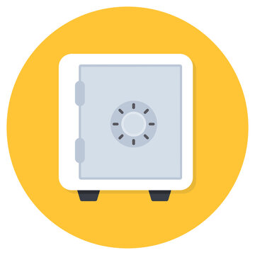 
Bank Locker Icon Design, Electronic Bank Vault In Editable Style 
