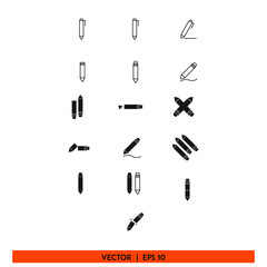 Icon vector graphic of pencil set