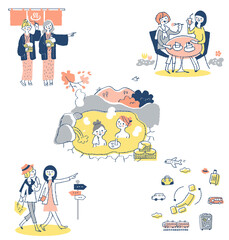 温泉イメージシーン　セット