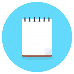 
A design of drafting pad in trendy flat style, notepad 
