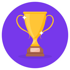 
Modern flat rounded icon of trophy, winner cup
