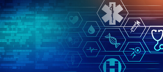 2D illustration medical structure background