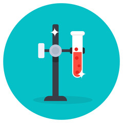 
Chemistry lab testing conceptual vector, editable icon 
