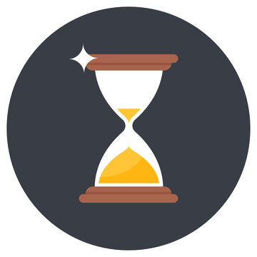 
Egg time vector, sand glass in editable style 
