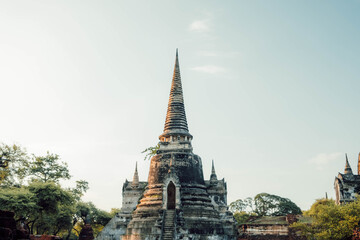Fototapeta premium pictures of Wat (temples) in Ayutthaya, Thailand