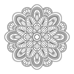 abstract floral ornament mandala pattern. used for coloring, design wallpapers, tile pattern. paint shirt, greeting card, sticker, lace pattern and tattoo. decoration interior design. wall art decor. 