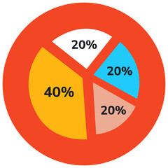 
Circle diagram, donut chart graphics 
 