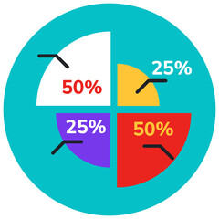
Circle diagram, donut chart graphics 
 