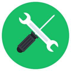 
Technical tools icon in flat vector 
