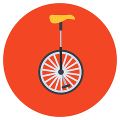  One wheeled conveyance, flat vector of monowheel   © SmashingStocks
