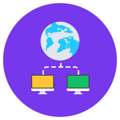 
Trendy icon of global connection, editable vector 

