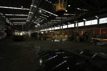 Iron and steel products produced at high temperatures, a large factory