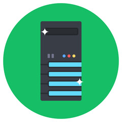 
Modern dataserver sync concept, irreversible arrows with datacenter 
